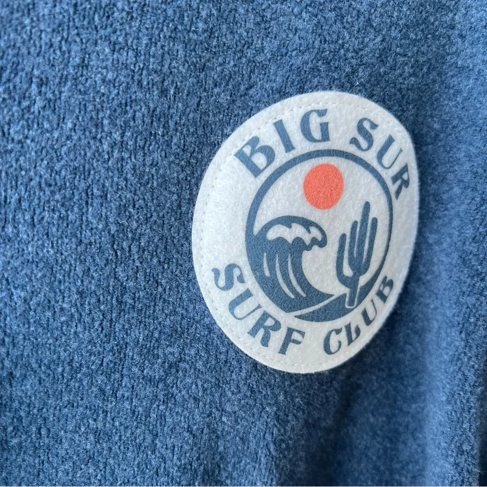 Faherty Big Sur Beach Fleece Zip Jacket in Deep Navy